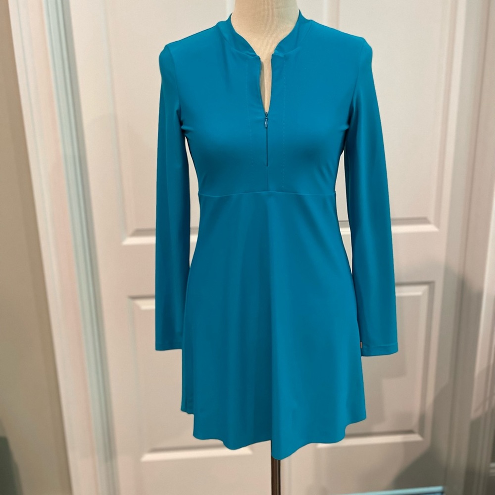 SUNCHEETER SWIM DRESS. Size S. Turquoise. NEVER WORN.